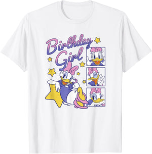 Disney Mickey and Friends Daisy Duck Birthday Girl T-Shirt - T-Shirt | White