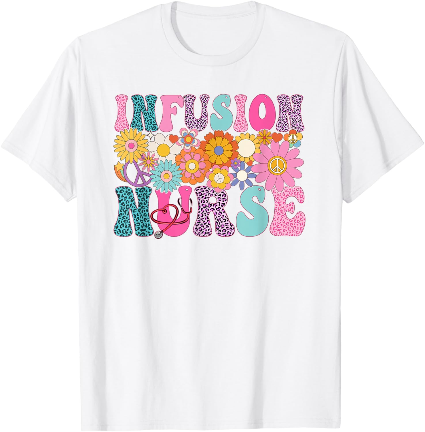 Infusion Nurse Week Groovy Appreciation Day T-Shirt - T-Shirt | White
