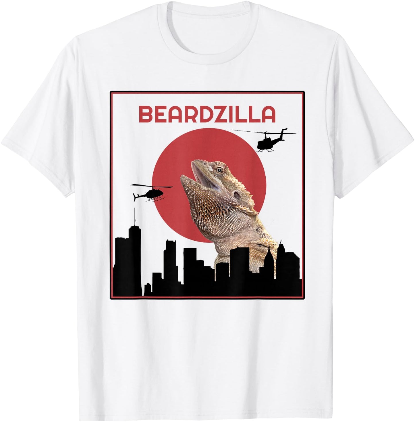 Beardzilla Bearded Dragon Funny T-Shirt - T-Shirt | White
