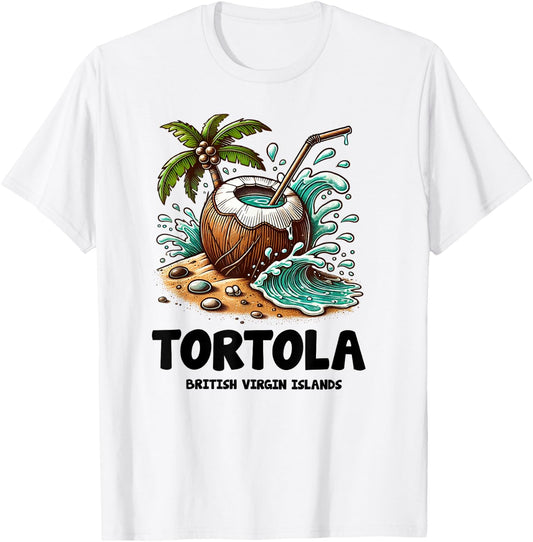 Tortola B.V.I British Virgin Islands Souvenir Vacation T-Shirt - T-Shirt | White