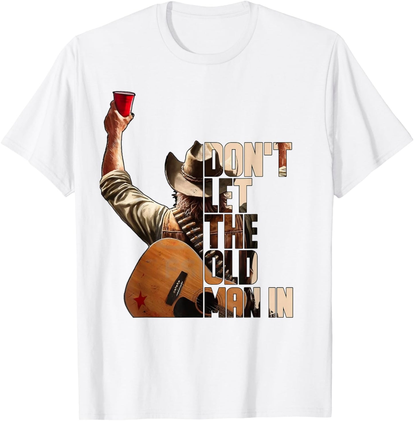 Don't LET The Old Man in White Version T-Shirt - T-Shirt | White