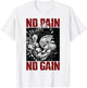 Bodybuilding Sayings and Gym Shirts No Pain No Gain T-Shirt - T-Shirt | White