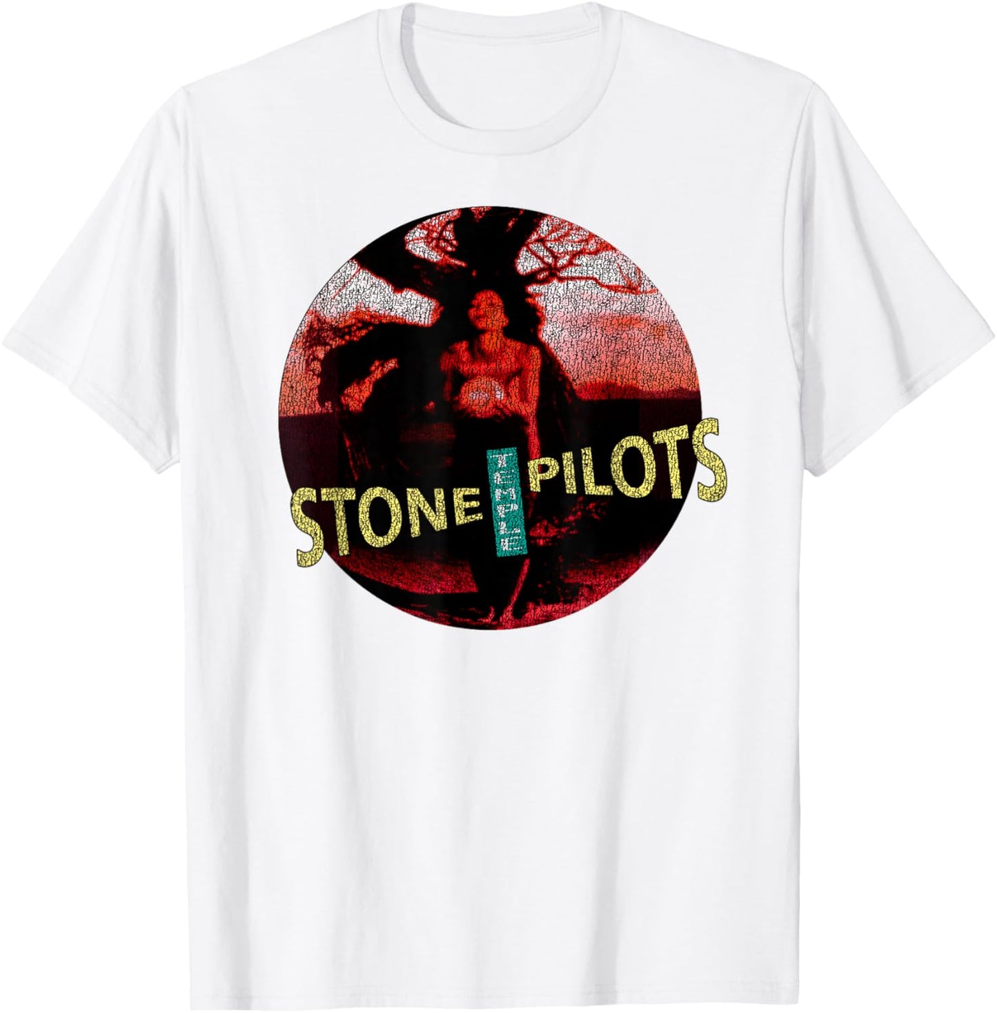 Stone Temple Pilots – Core Circle on Silver T-Shirt - T-Shirt | White