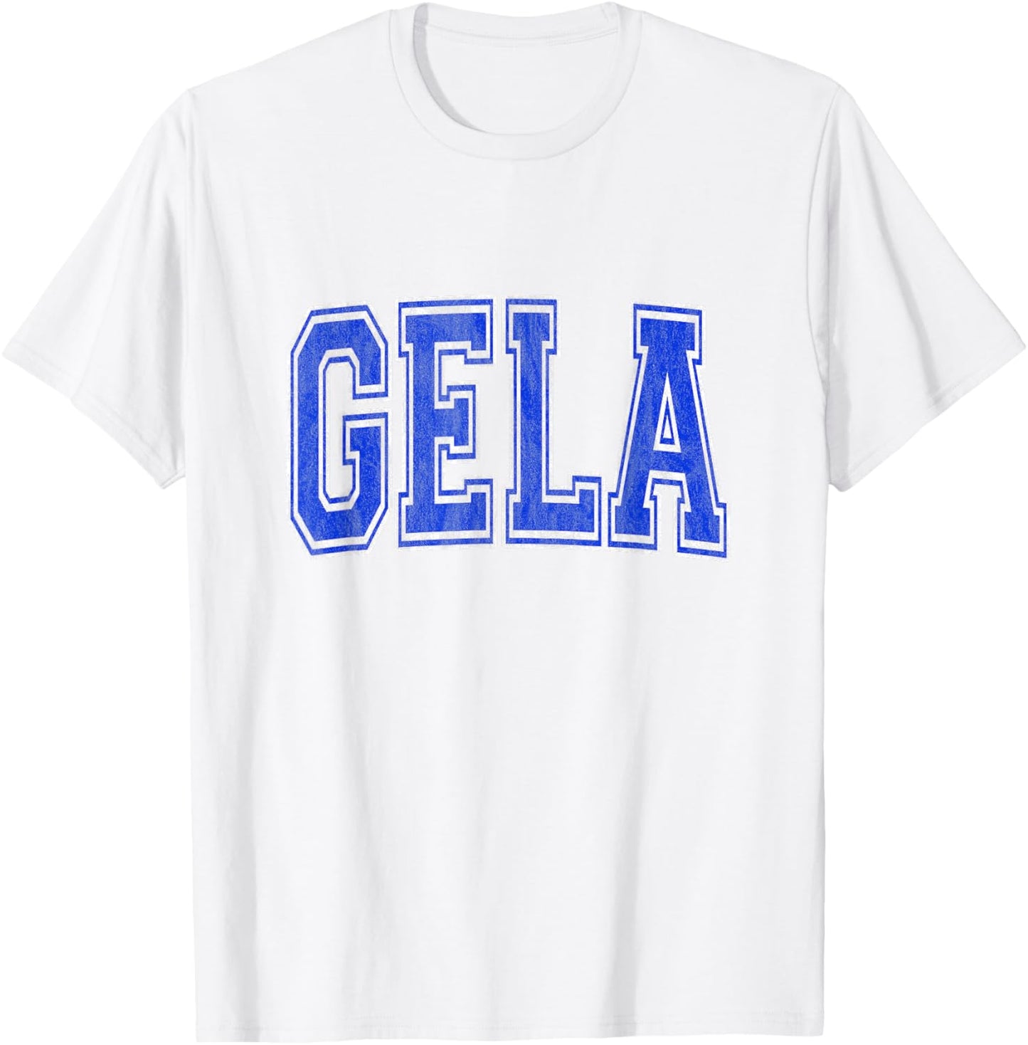 Gela Italy - Gela Varsity Logo - Gela Italia T-Shirt - T-Shirt | White