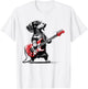 Rock Guitar Dog Vintage Dachshund Musician Cool Animal Art T-Shirt - T-Shirt | White