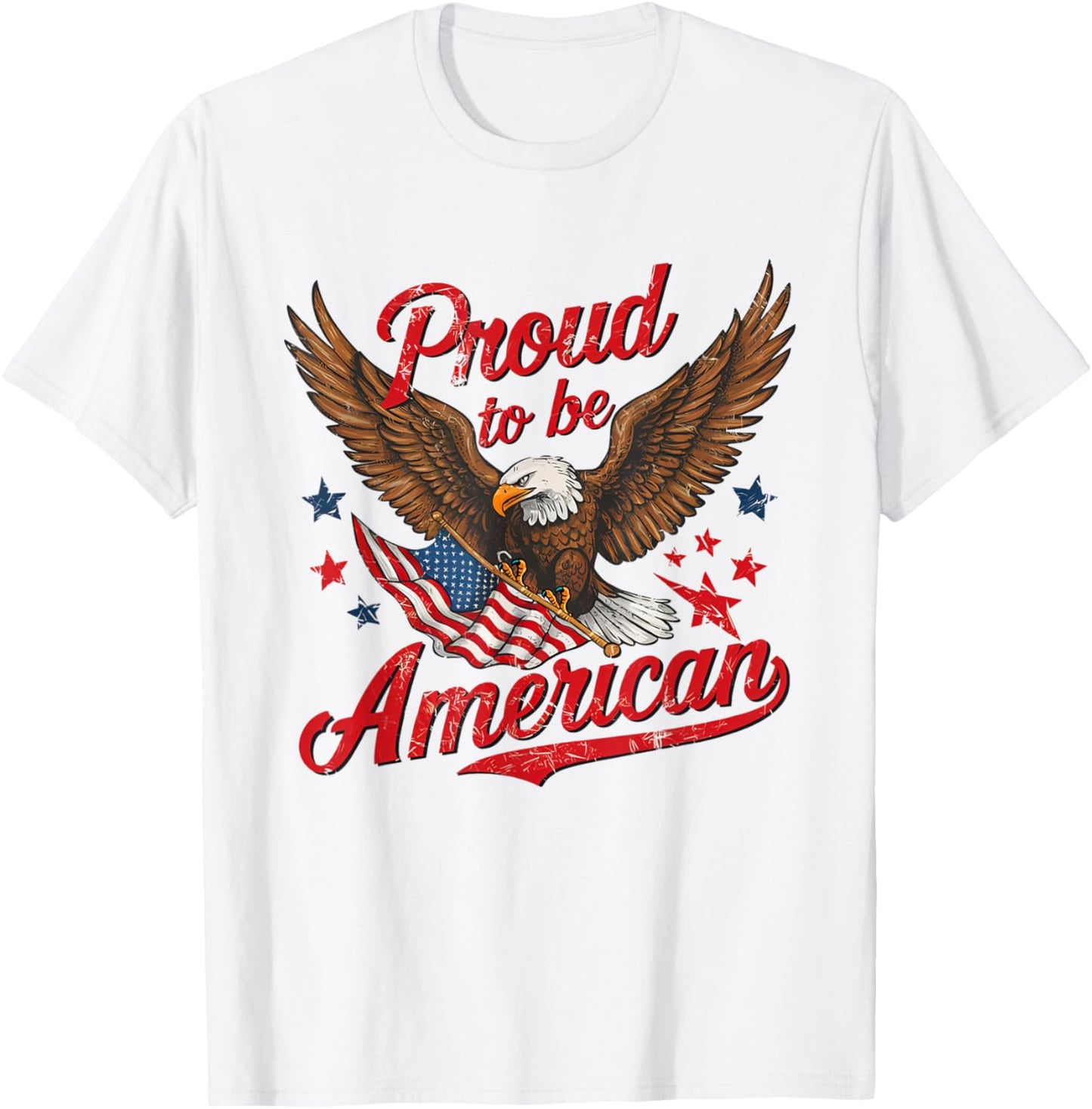 Retro Proud To Be An American 4th Of July Toddler Kids T-Shirt - T-Shirt | White
