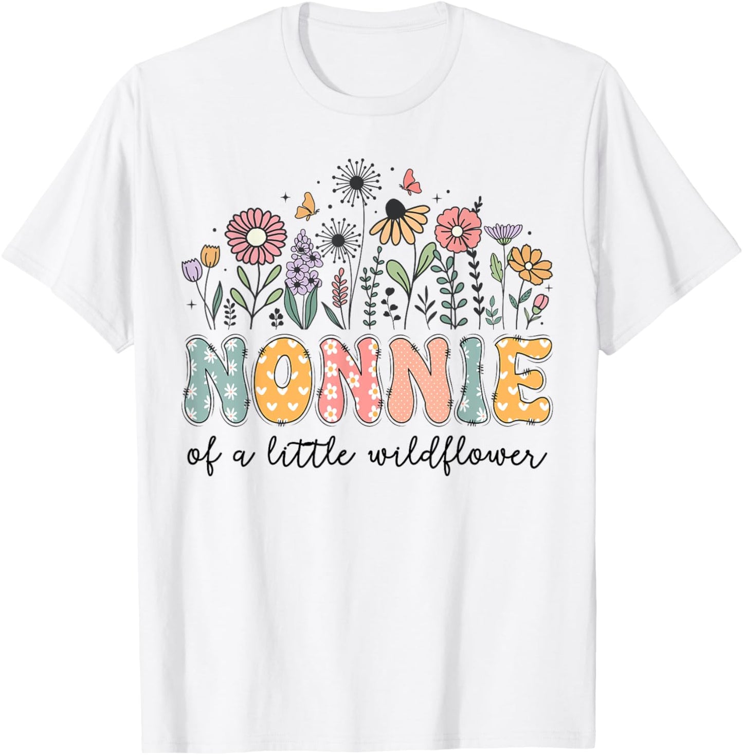 Nonnie Of The Little Wildflower Baby Birthday Party T-Shirt - T-Shirt | White