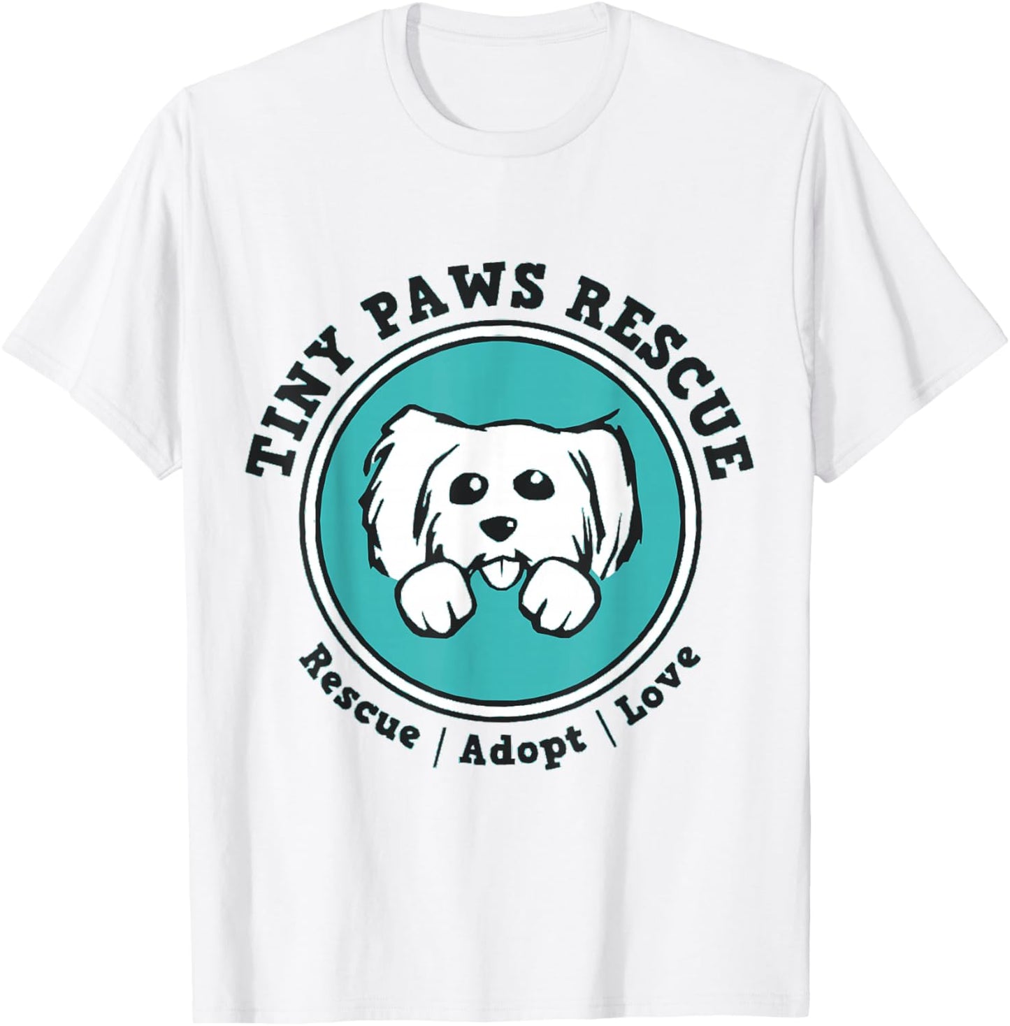 Tiny paws dog logo T-Shirt - T-Shirt | White