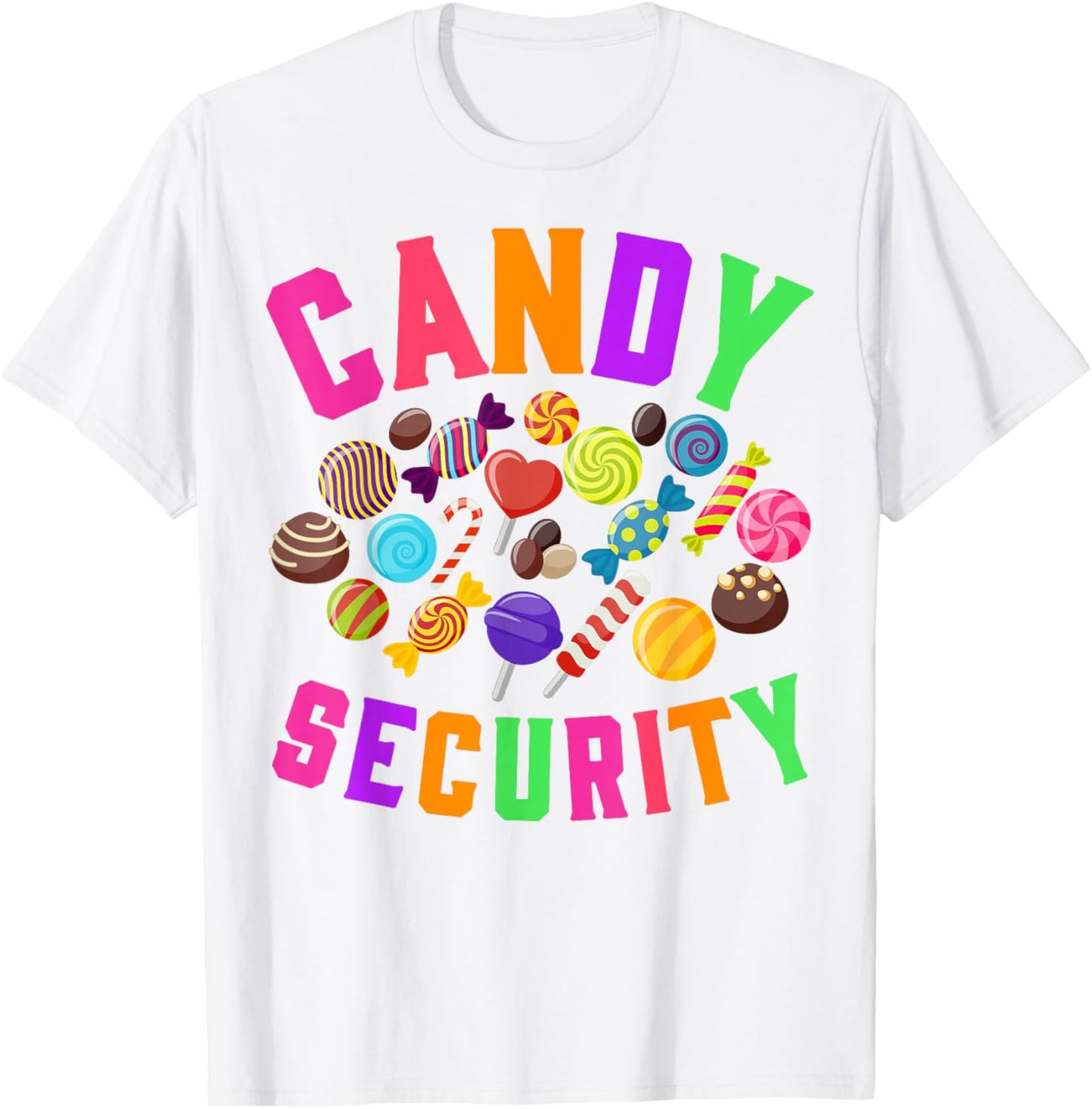 Candy Security Funny Halloween Party Costume Boys Girls Kids T-Shirt - T-Shirt | White