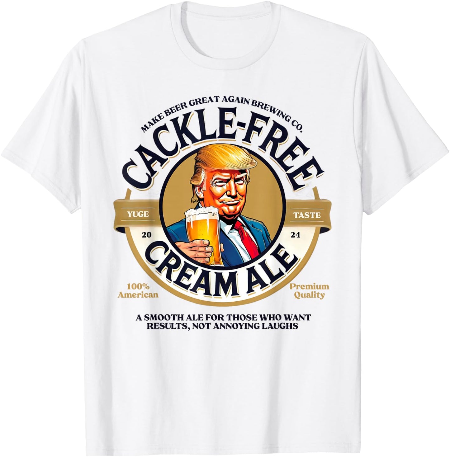 Funny German Oktoberfest Bavarian Trump Beer T-Shirt - T-Shirt | White