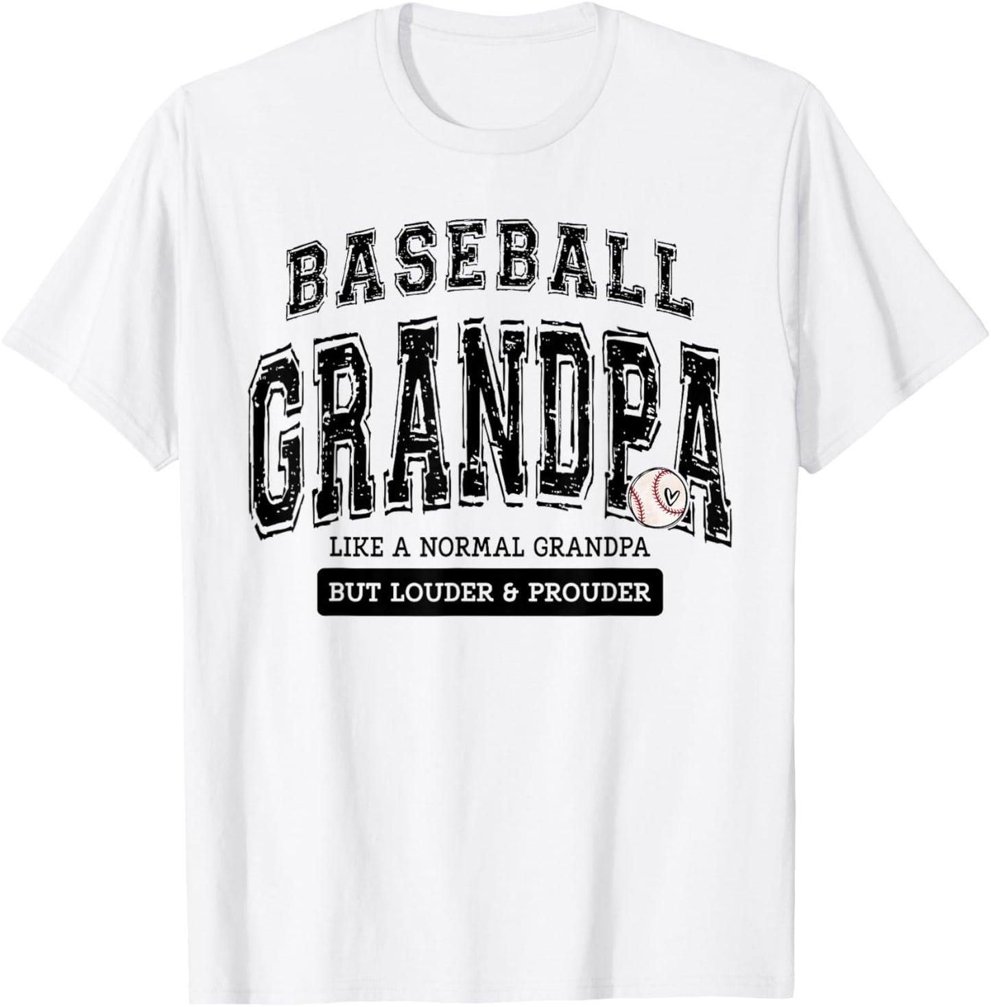 Baseball Grandpa Baseball Father's Day Loud Proud Family T-Shirt - T-Shirt | White