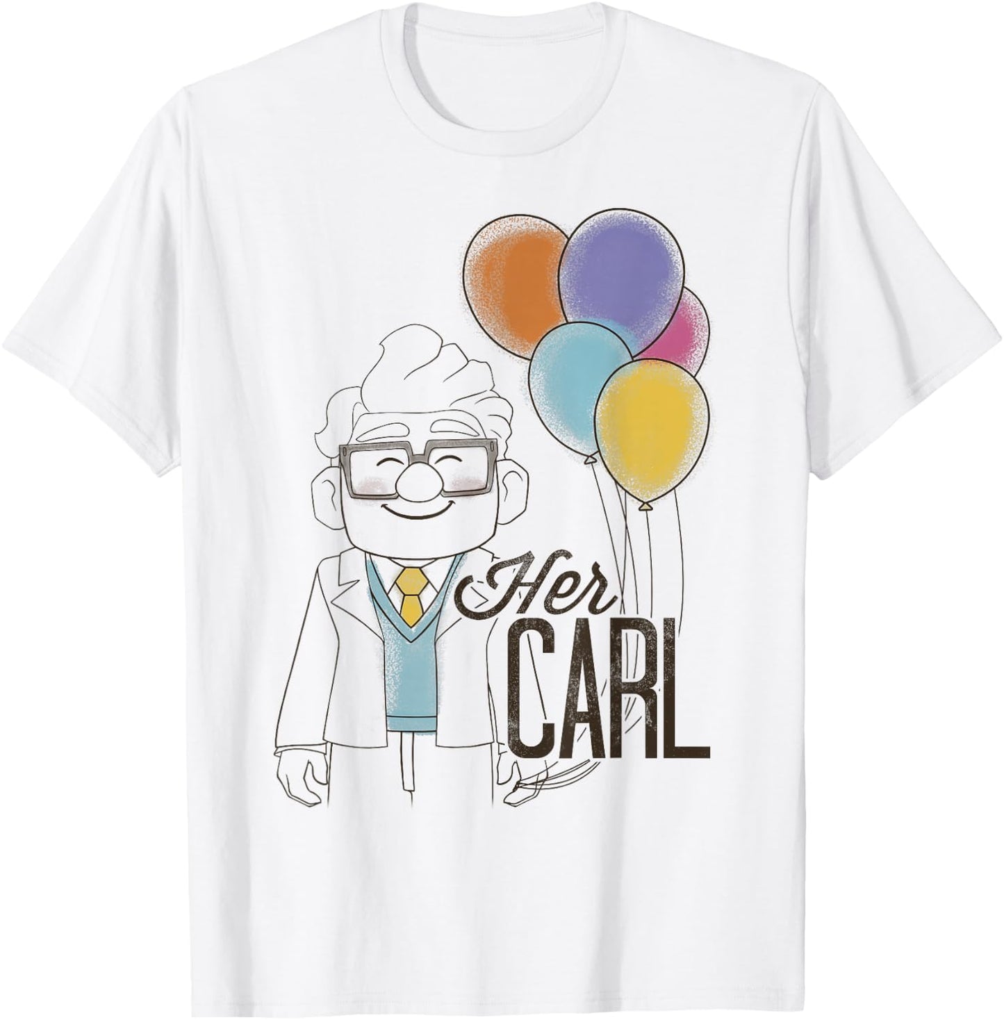 Disney Pixar Up Her Carl Couples Small T-Shirt - T-Shirt | White