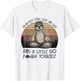 I'm mostly Peace Love and Light Funny Vintage Yoga Sloth T-Shirt - T-Shirt | White