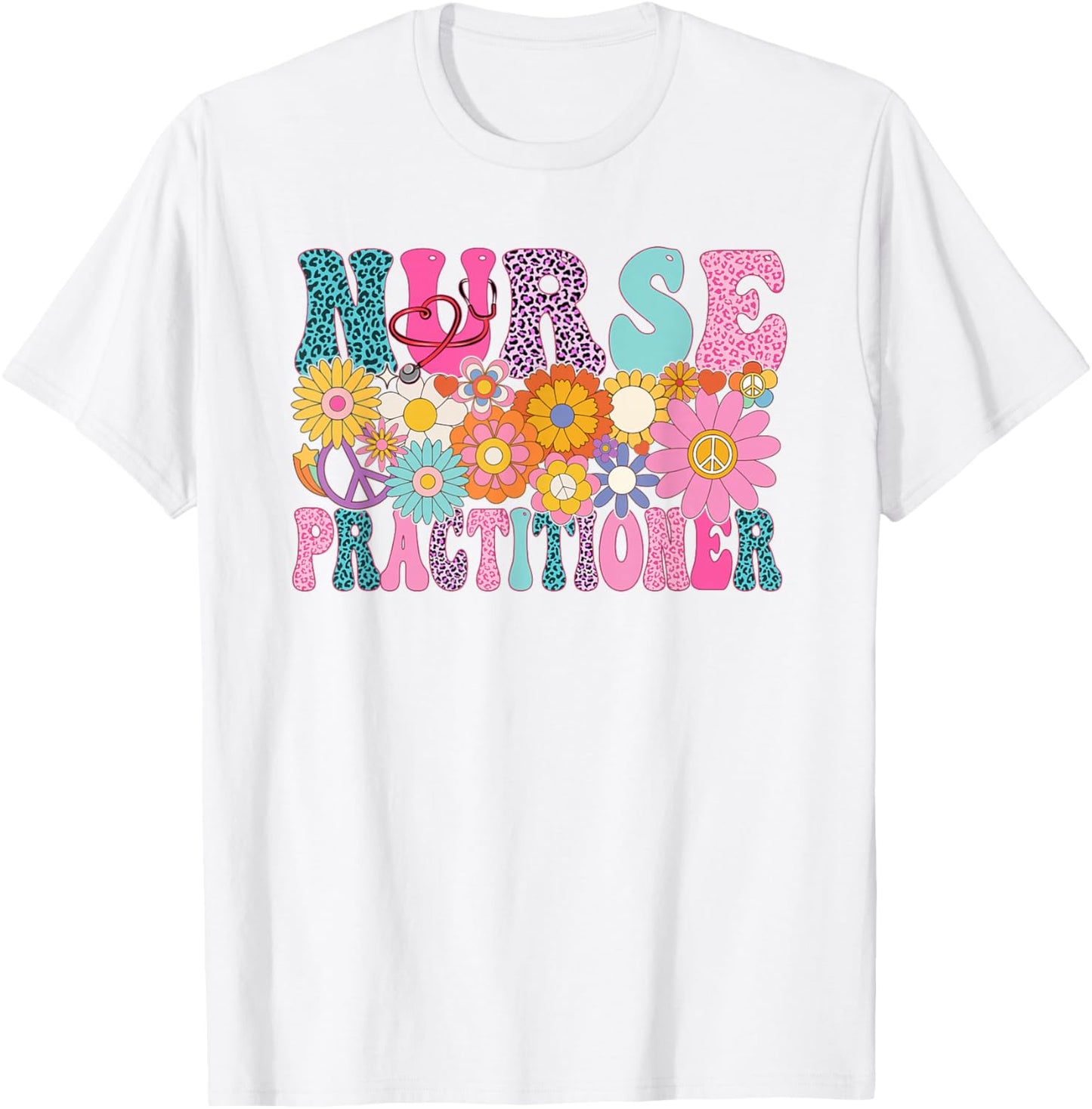 Nurse Practitioner Week Groovy Appreciation Day T-Shirt - T-Shirt | White