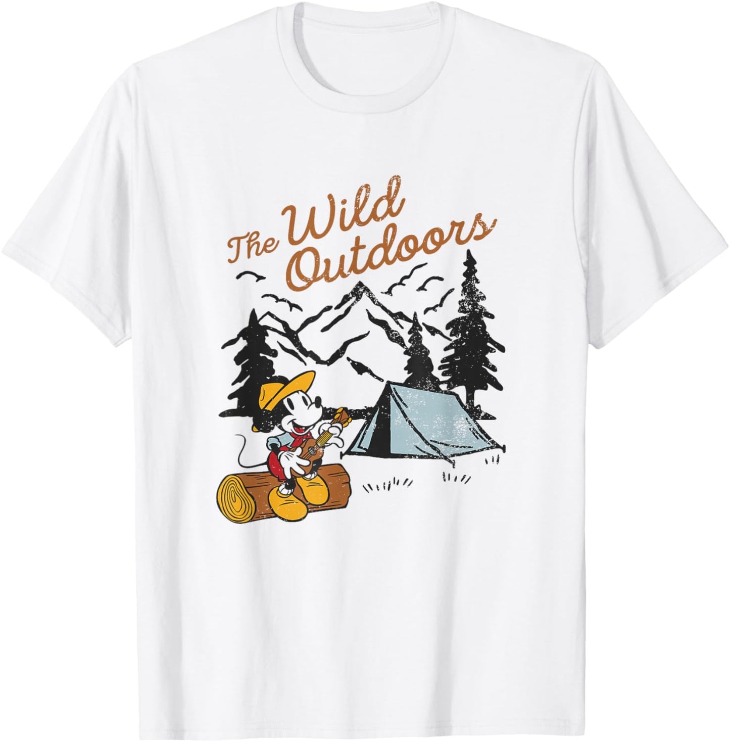 Disney Mickey And Friends The Wild Outdoors Mickey Camper T-Shirt - T-Shirt | White