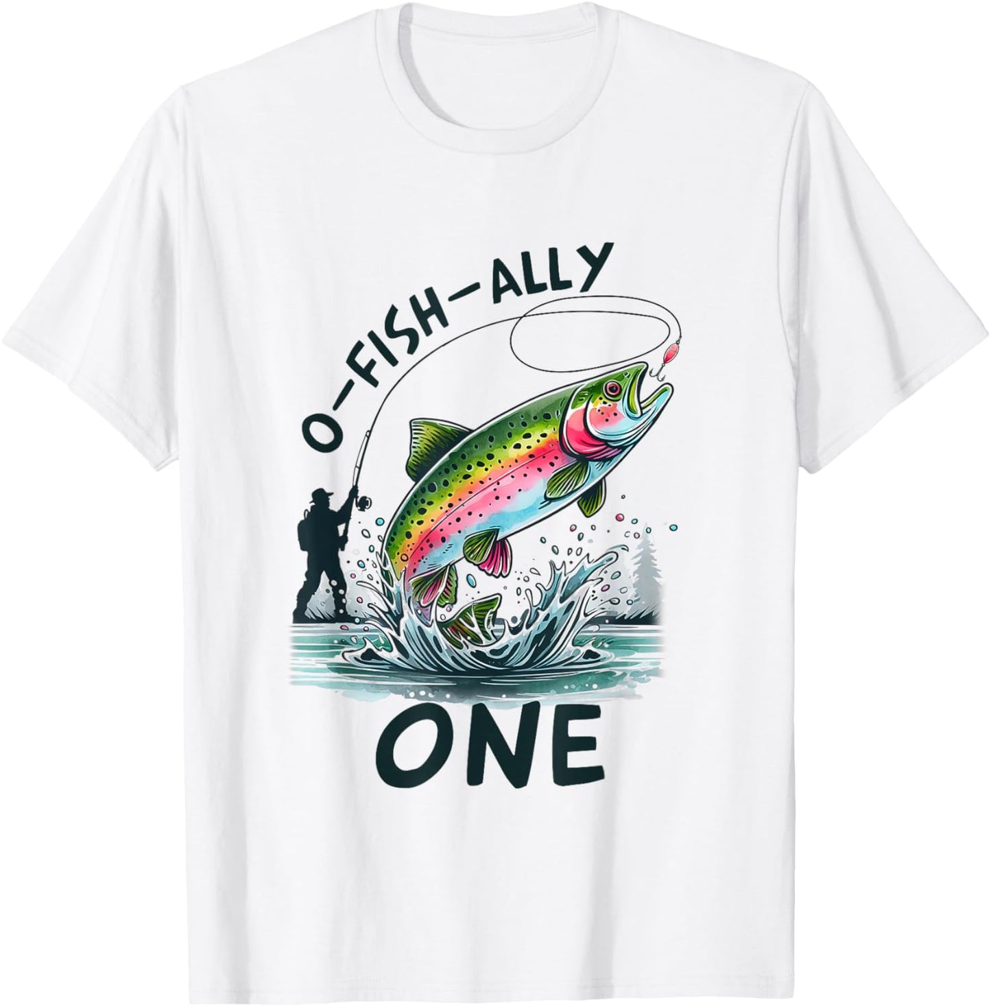 O Fish Ally One 1st Fishing First Birthday Party Fisher Boys T-Shirt - T-Shirt | White