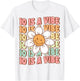 Ten is A Vibe Cute Groovy 10th Birthday Party Daisy Flower T-Shirt - T-Shirt | White