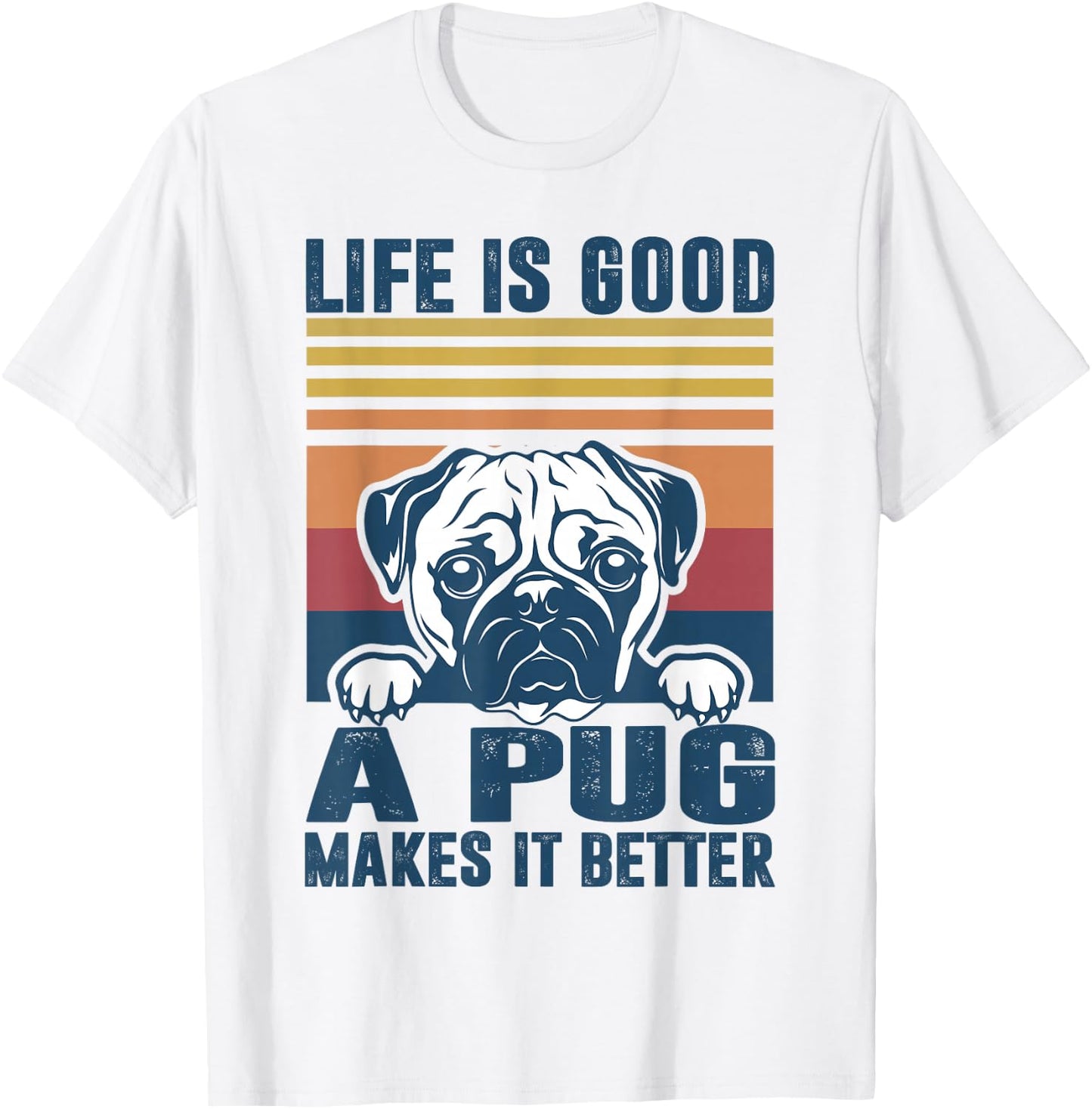 Pug Gifts For Pug Lovers Pug Mom Pug Dad Pug Dog Women Girls Kids T-Shirt - T-Shirt | White