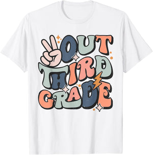 Last Day Of 3rd Grade Peace Out Third Grade Graduation T-Shirt - T-Shirt | White