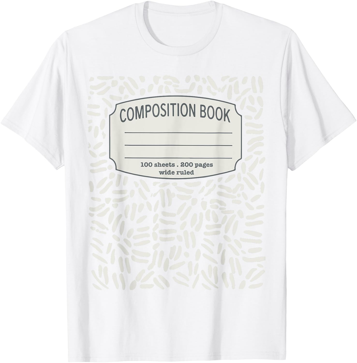 Composition Notebook Costume - Matching Group Halloween T-Shirt - T-Shirt | White