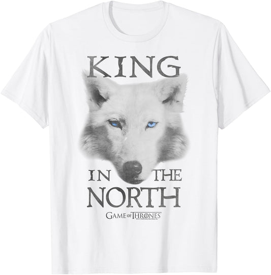 Game Of Thrones King In The North T-Shirt - T-Shirt | White