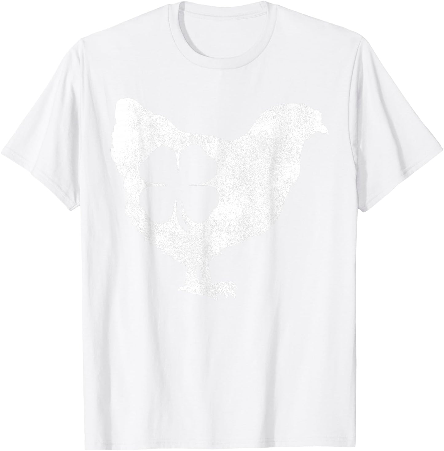 Chicken Bird Hen Shamrock St. Patrick's Day Saint Paddy's T-Shirt - T-Shirt | White