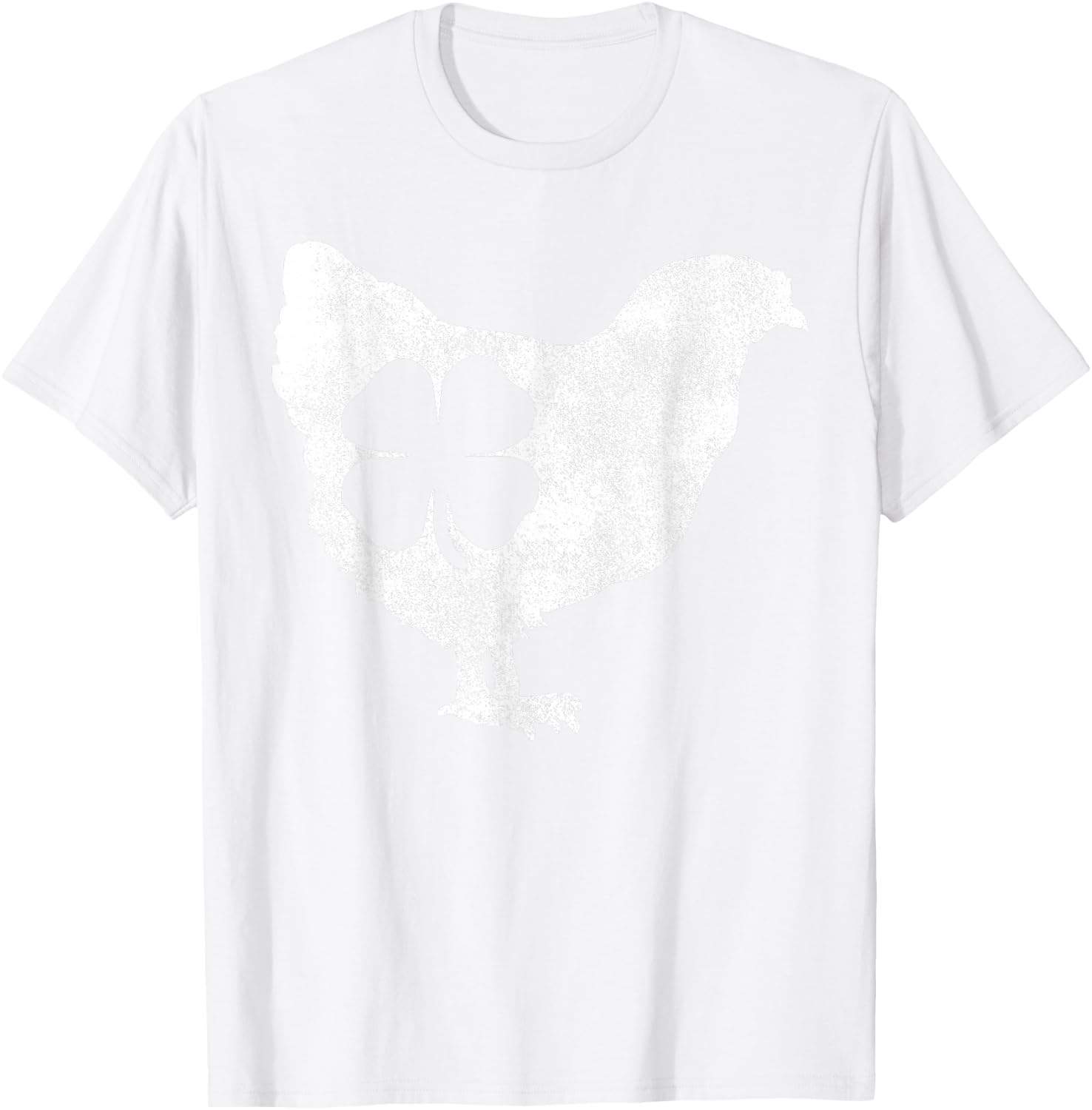 Chicken Bird Hen Shamrock St. Patrick's Day Saint Paddy's T-Shirt - T-Shirt | White