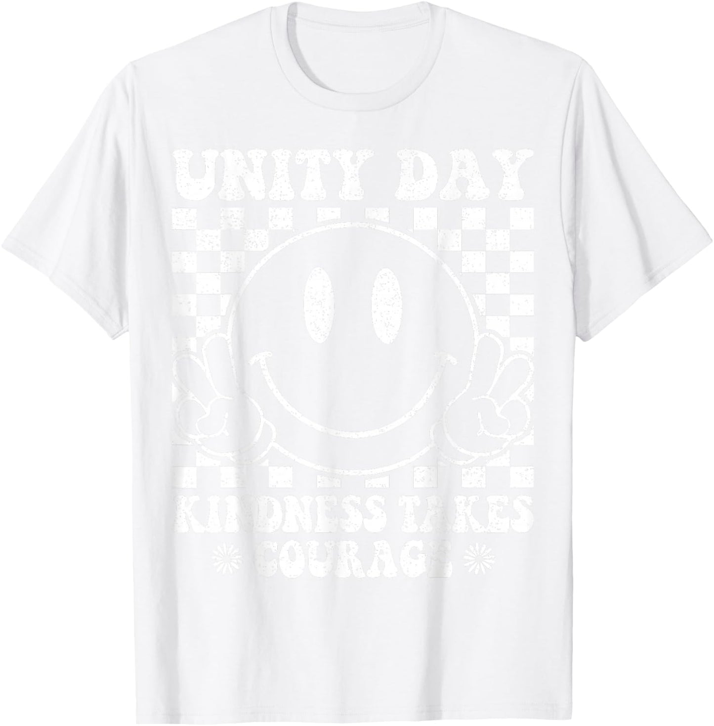 Orange Unity Day Anti Bullying Kindness Takes Courage T-Shirt - T-Shirt | White