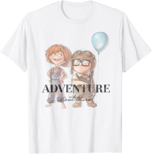 Disney 100 and Pixar's Up Carl Ellie Adventure is Out There Small T-Shirt - T-Shirt | White