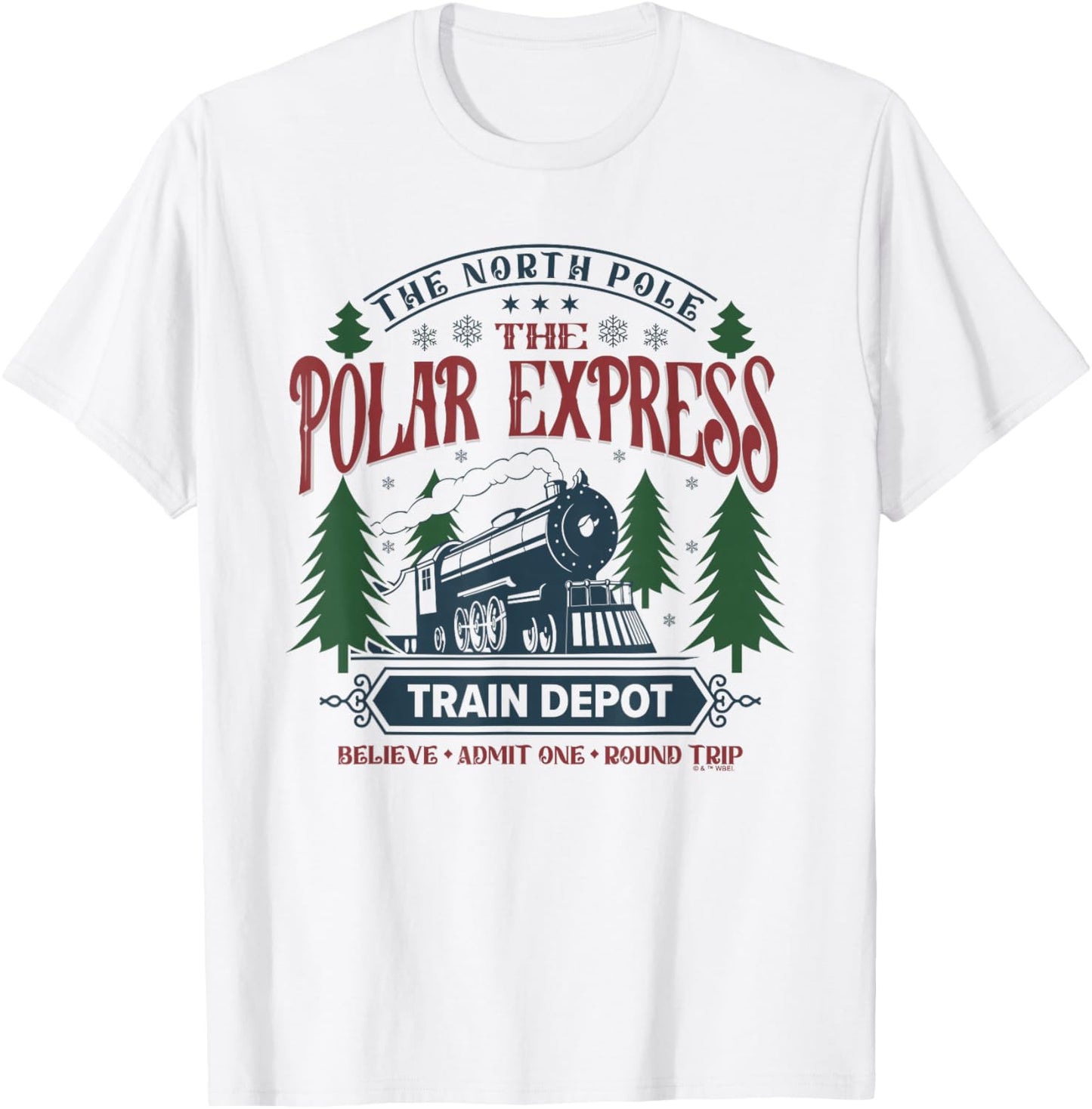 The Polar Express Train Depot T-Shirt - T-Shirt | White