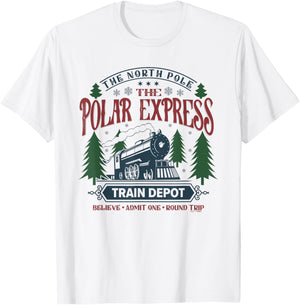 The Polar Express Train Depot T-Shirt - T-Shirt | White