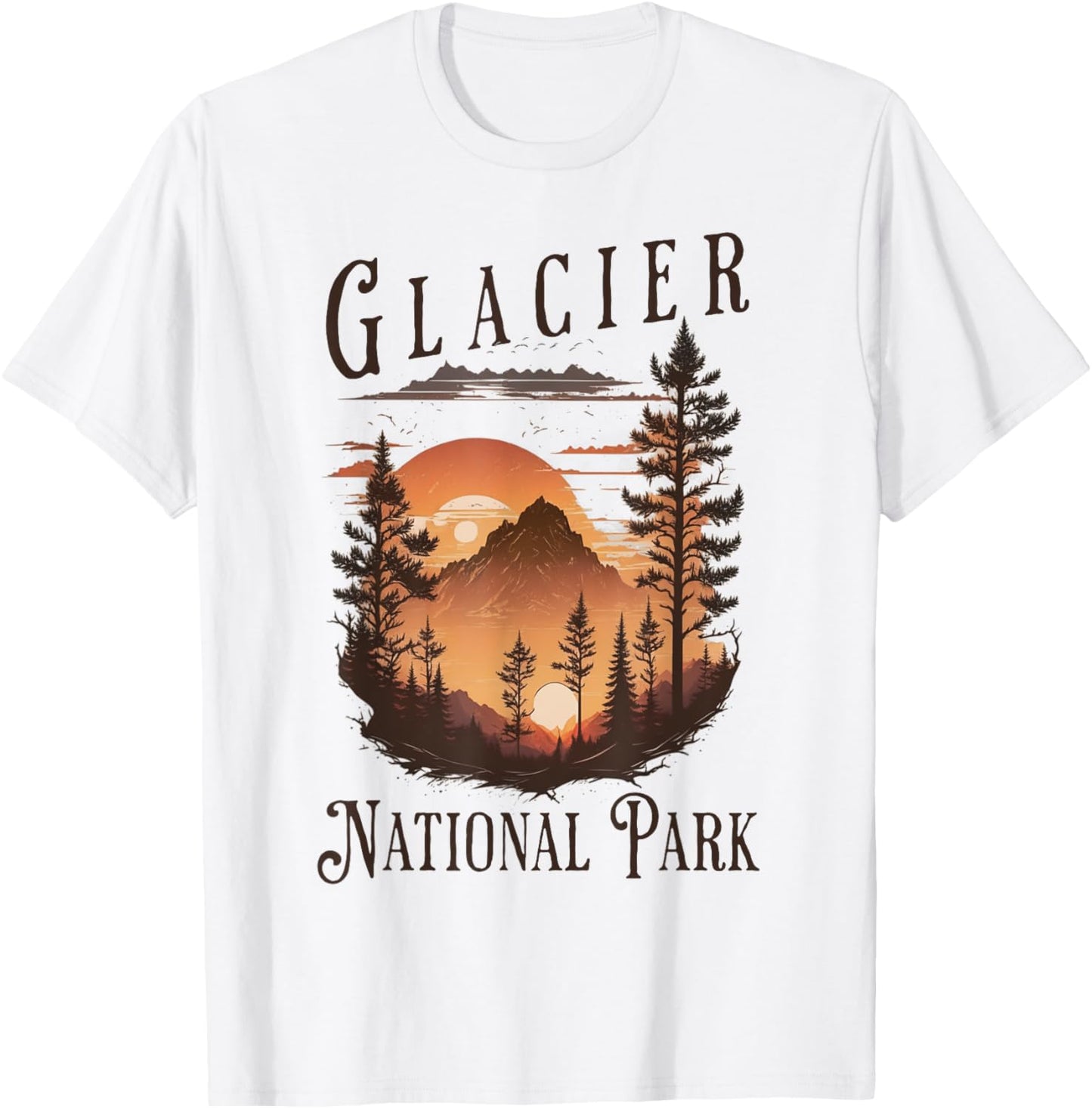 Glacier National Park T-Shirt - T-Shirt | White