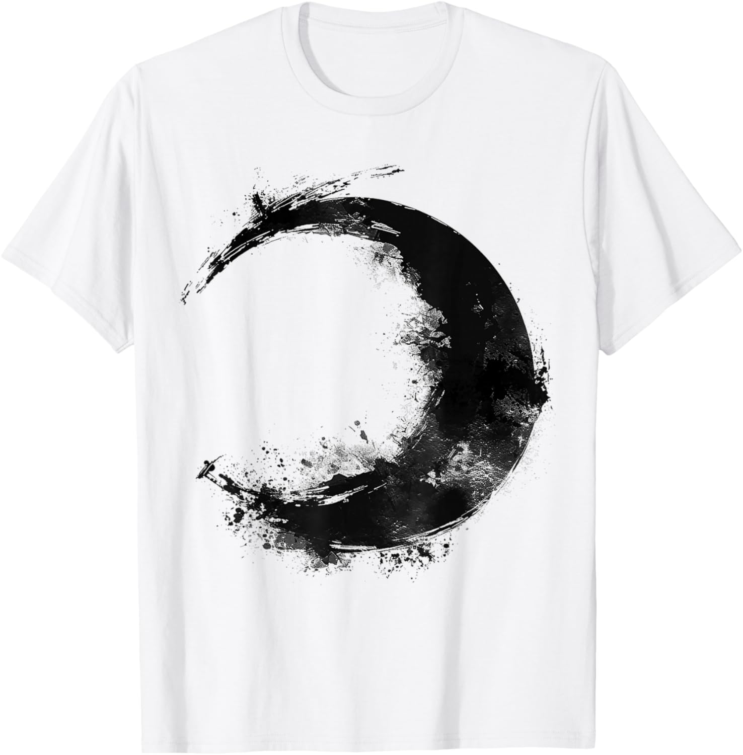 Moon Lover Painting Art Drawing Abstract Graphic Moon T-Shirt - T-Shirt | White