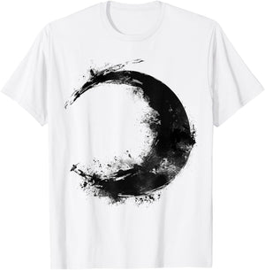 Moon Lover Painting Art Drawing Abstract Graphic Moon T-Shirt - T-Shirt | White