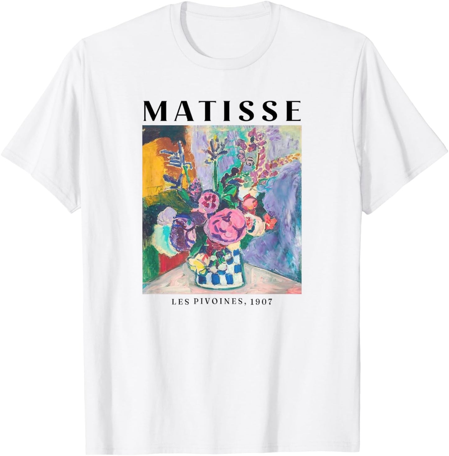 Matisse Les Pivoines 1907 Flower T-Shirt - T-Shirt | White