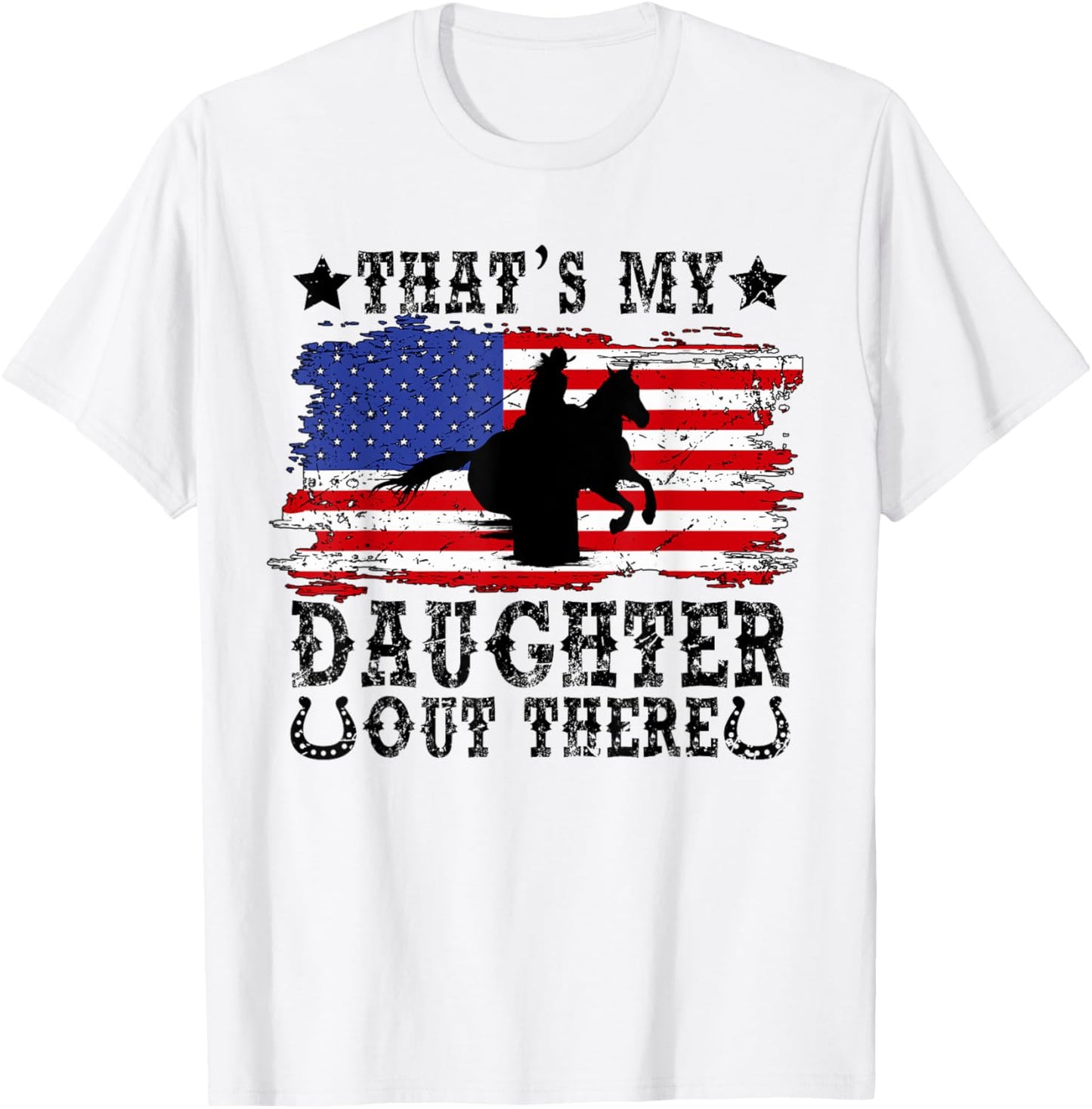 My Daughter Barrel Racing Mom Of A Barrel Racer Mother T-Shirt - T-Shirt | White