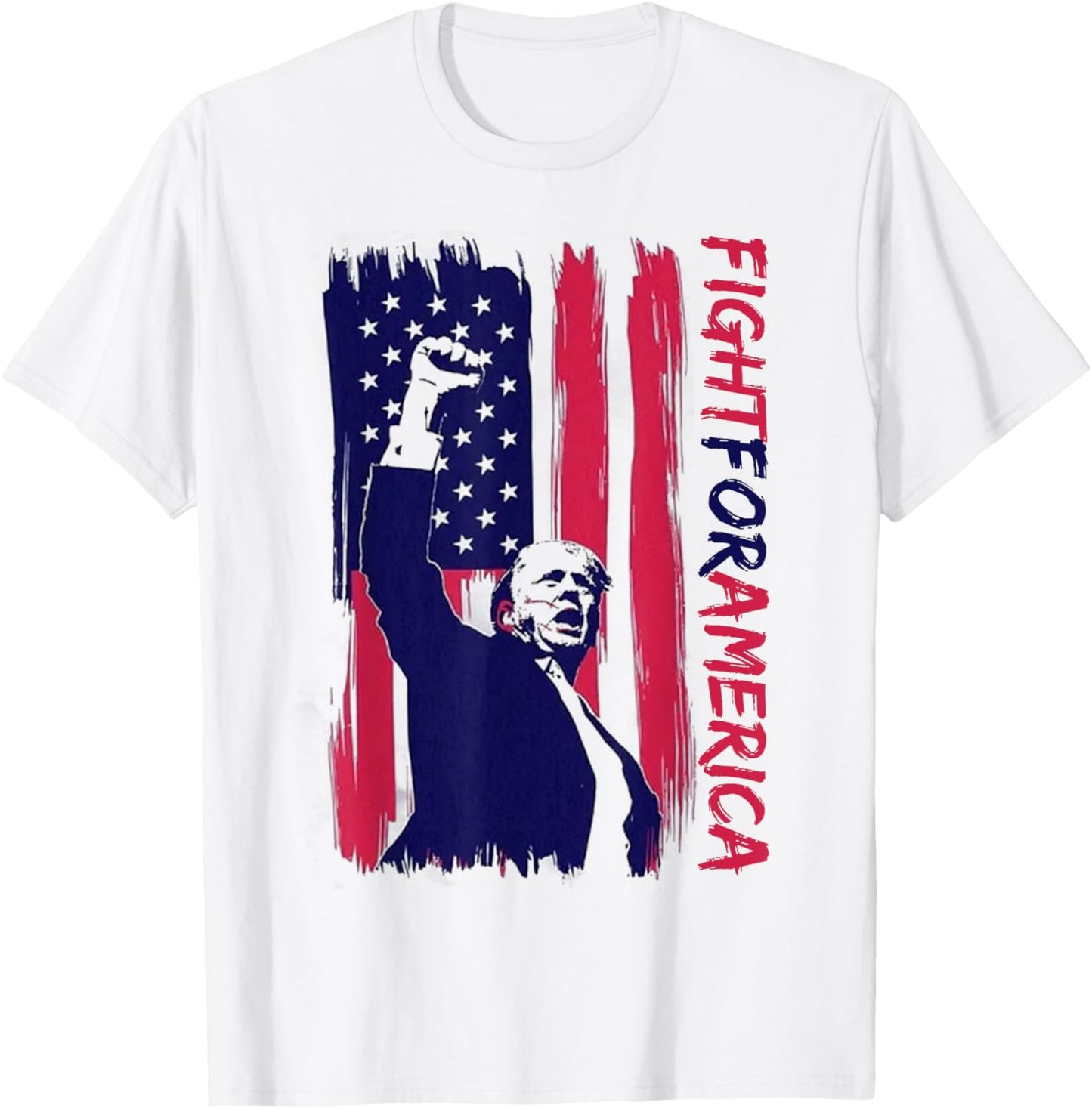 Fight for America Trump 2024 T-Shirt - T-Shirt | White