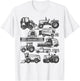 Tractor Farmer Farming Trucks Farm Boys Toddlers Girls Kids T-Shirt - T-Shirt | White