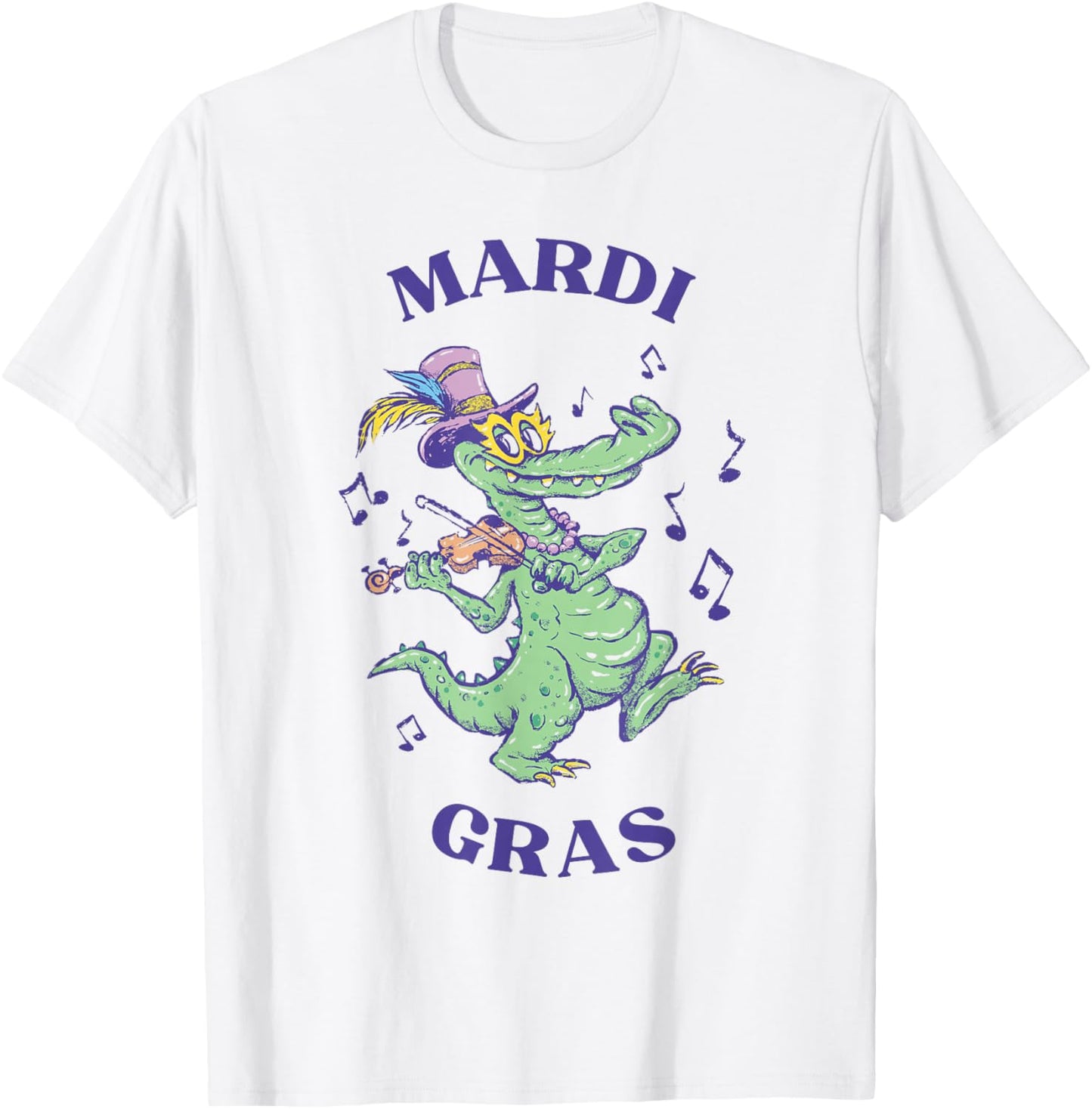 Crocodile Mardi Grawr Costume Mardi Gras Gator Men Women Kid T-Shirt - T-Shirt | White