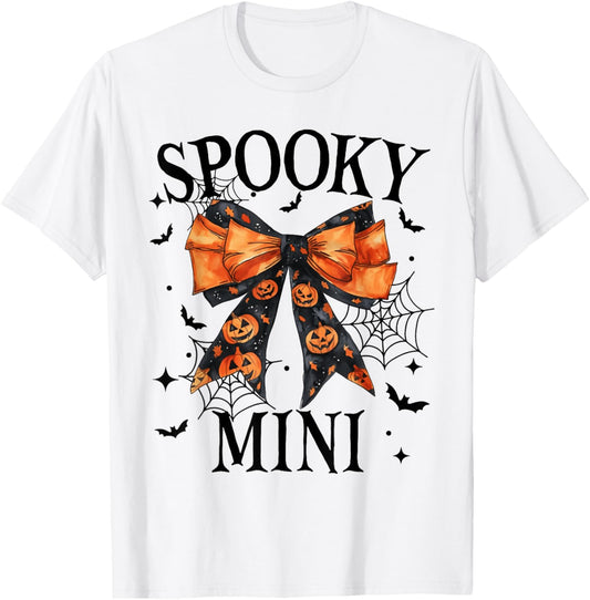 Spooky Mama Mini Coquette Halloween Spooky vibes T-Shirt - T-Shirt | White