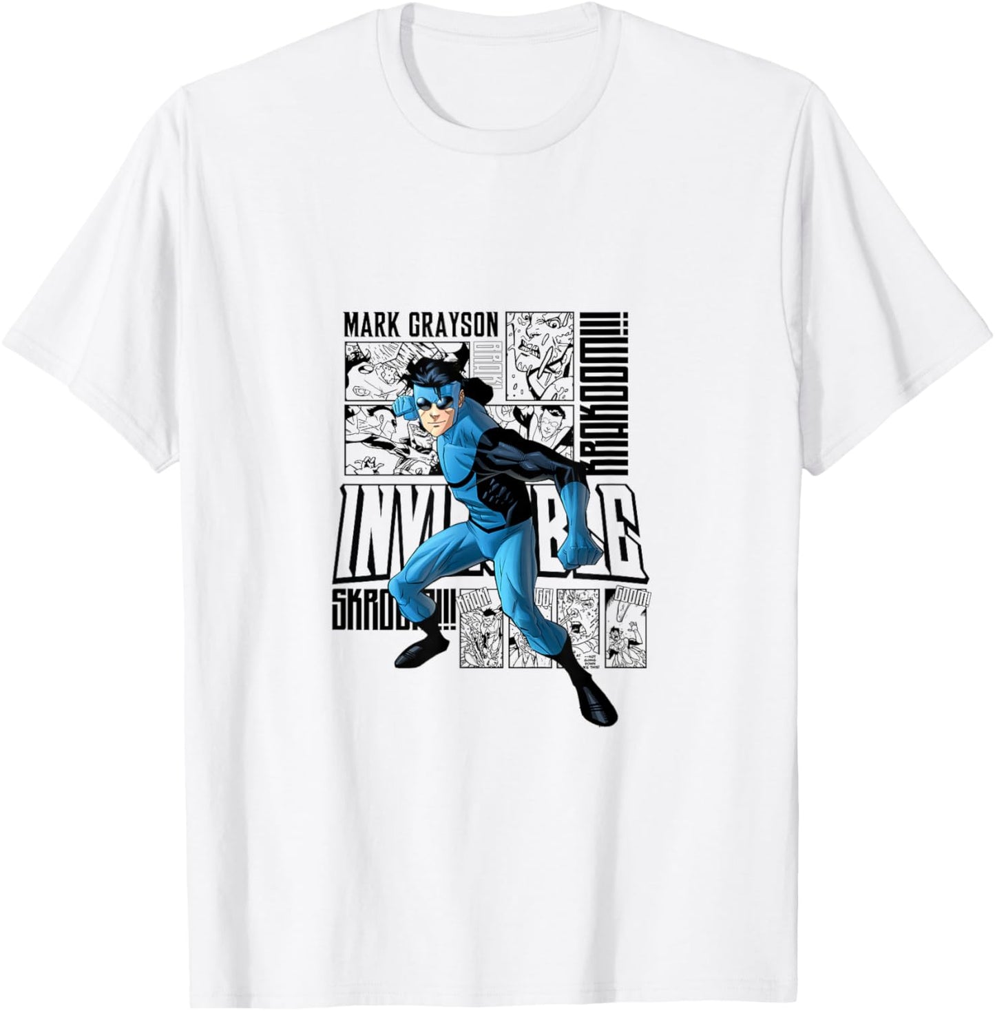Invincible Blue Suit Collage T-Shirt - T-Shirt | White