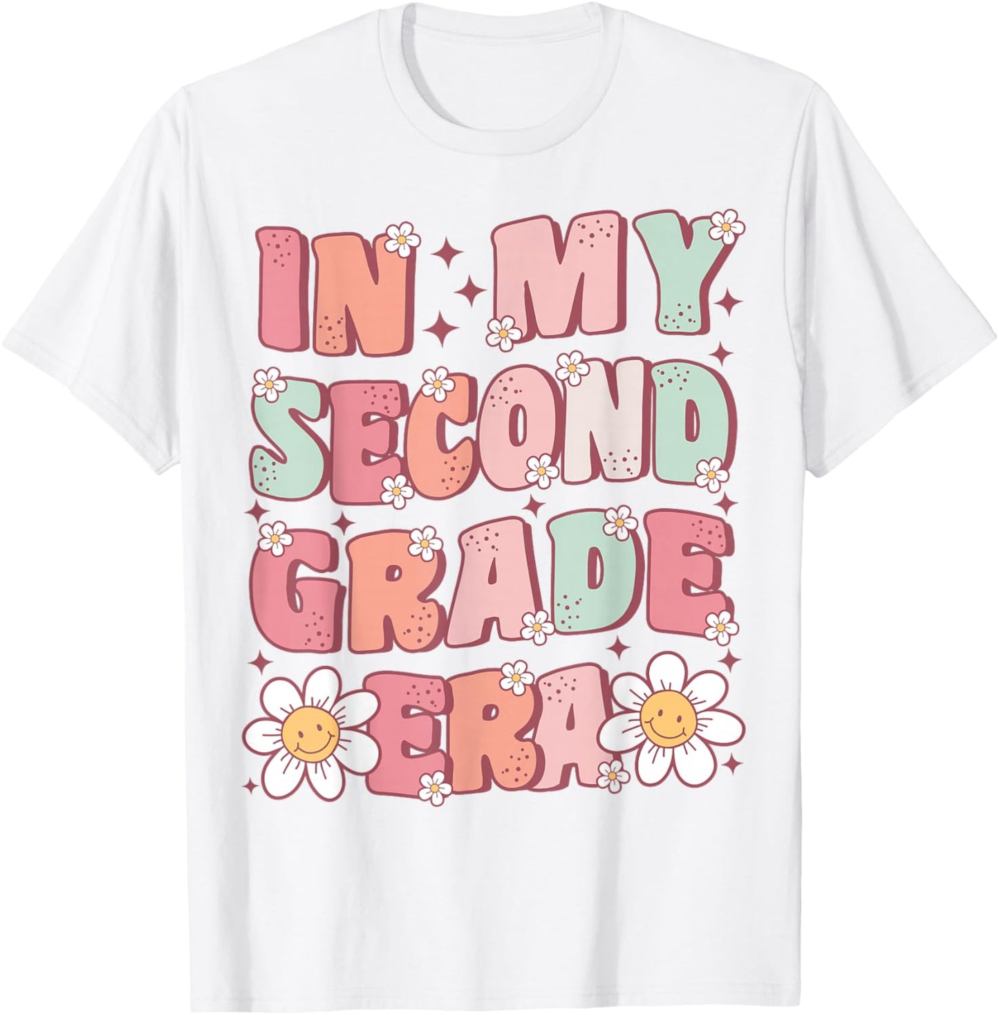 in My Second Grade Era Cute Groovy 2nd Grade Back to School T-Shirt - T-Shirt | White