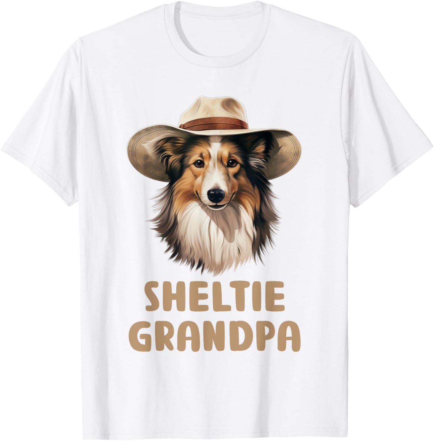 Sheltie Grandpa Dog Lovers Gift Funny Puppy Sheltie Owner Women Kids T-Shirt - T-Shirt | White