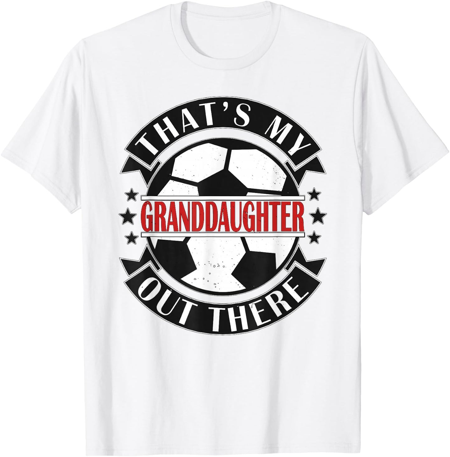 Das ist meine Enkelin da draußen Football Grandma Opa T-Shirt - T-Shirt | White