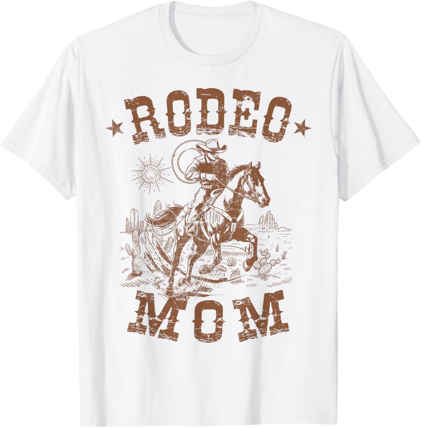 Rodeo Mom Western Cowboy Mommy Family Matching Mother's Day T-Shirt - T-Shirt | White