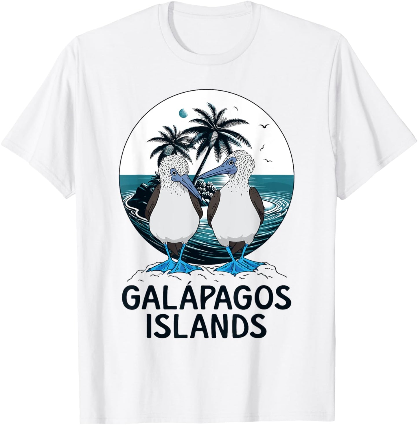 Seabirds Blue Footed Booby Bird Galapagos Islands T-Shirt - T-Shirt | White