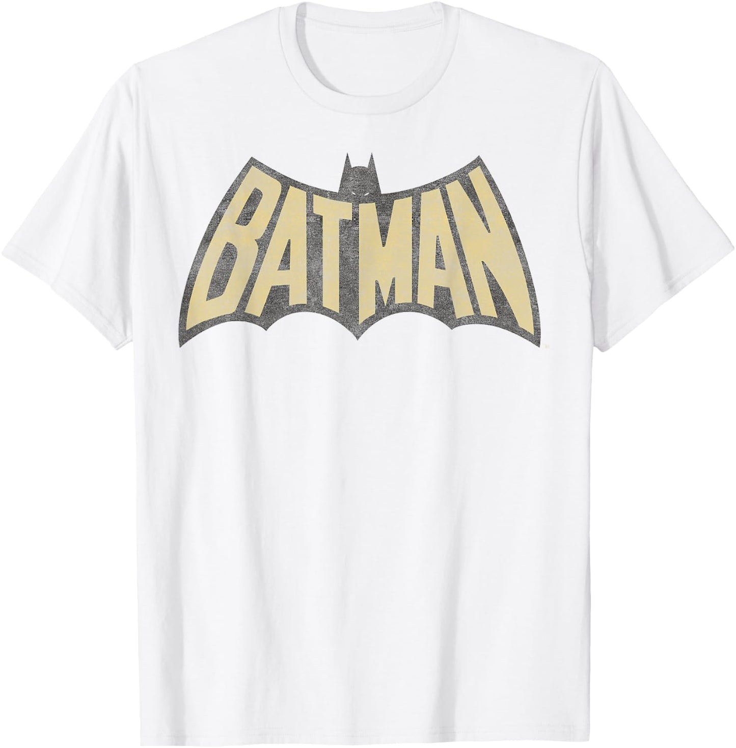 DC Comics Batman Gold Vintage Logo T-Shirt - T-Shirt | White