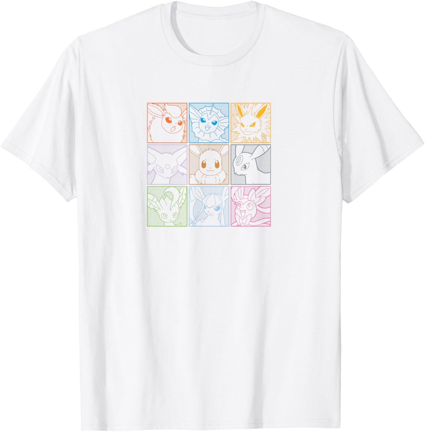 Pokémon Club - Eevee Squares T-Shirt - T-Shirt | White