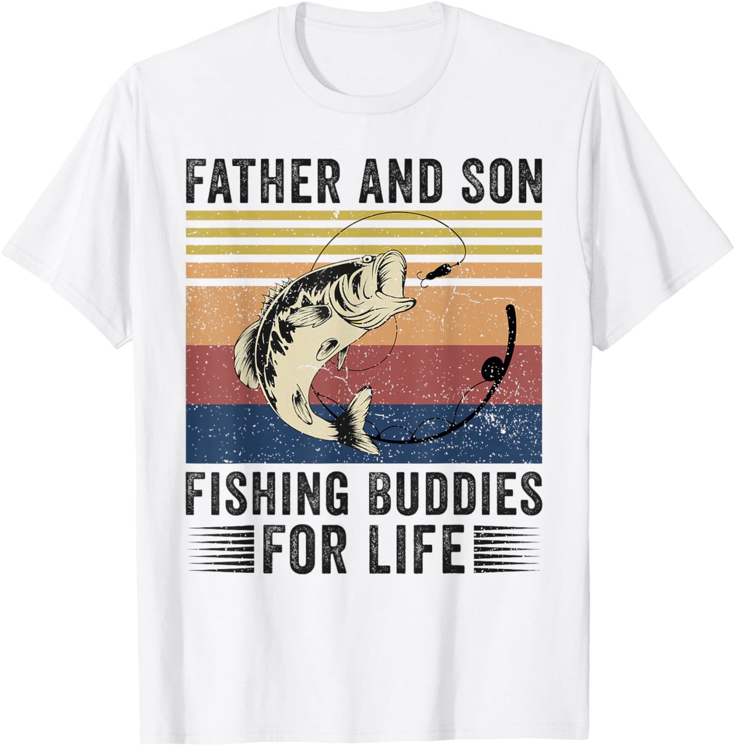 Father and Son Fishing Buddies for Life T-Shirt - T-Shirt | White