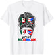 Half Mexican And Puerto Rican Rico Flag Mexirican Girl Women T-Shirt - T-Shirt | White